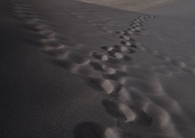 the Great Sand Dunes Natl Park, footsteps
